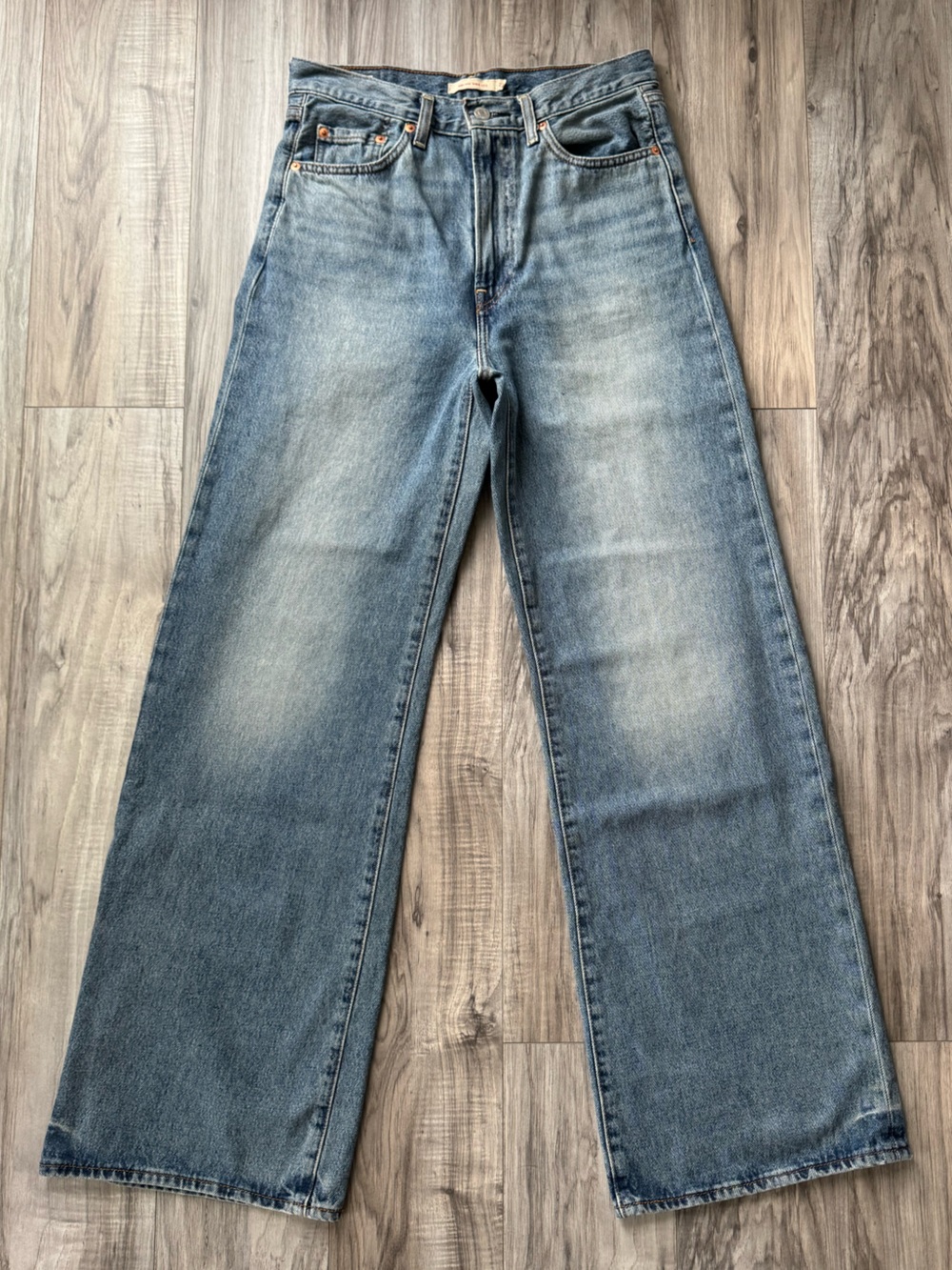 Levi's Ribcage Wide-Leg Vintage Wash Jeans